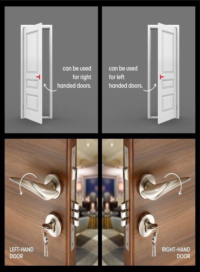 LAPO Heavy Duty Door Lock for Main Door,Lock for Bedroom, Mortise Handlesets, Handles Set with 3 Brass Key for Home,Office,Hotel | Matt Finish | 3 Years Warranty Ro-178 - Image 3